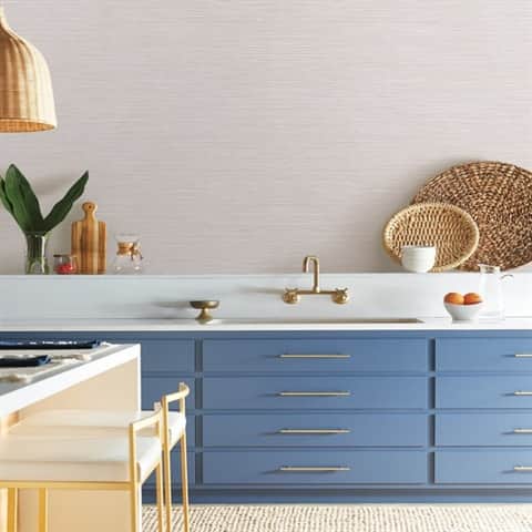 Metallic Faux Grasscloth Wallpaper